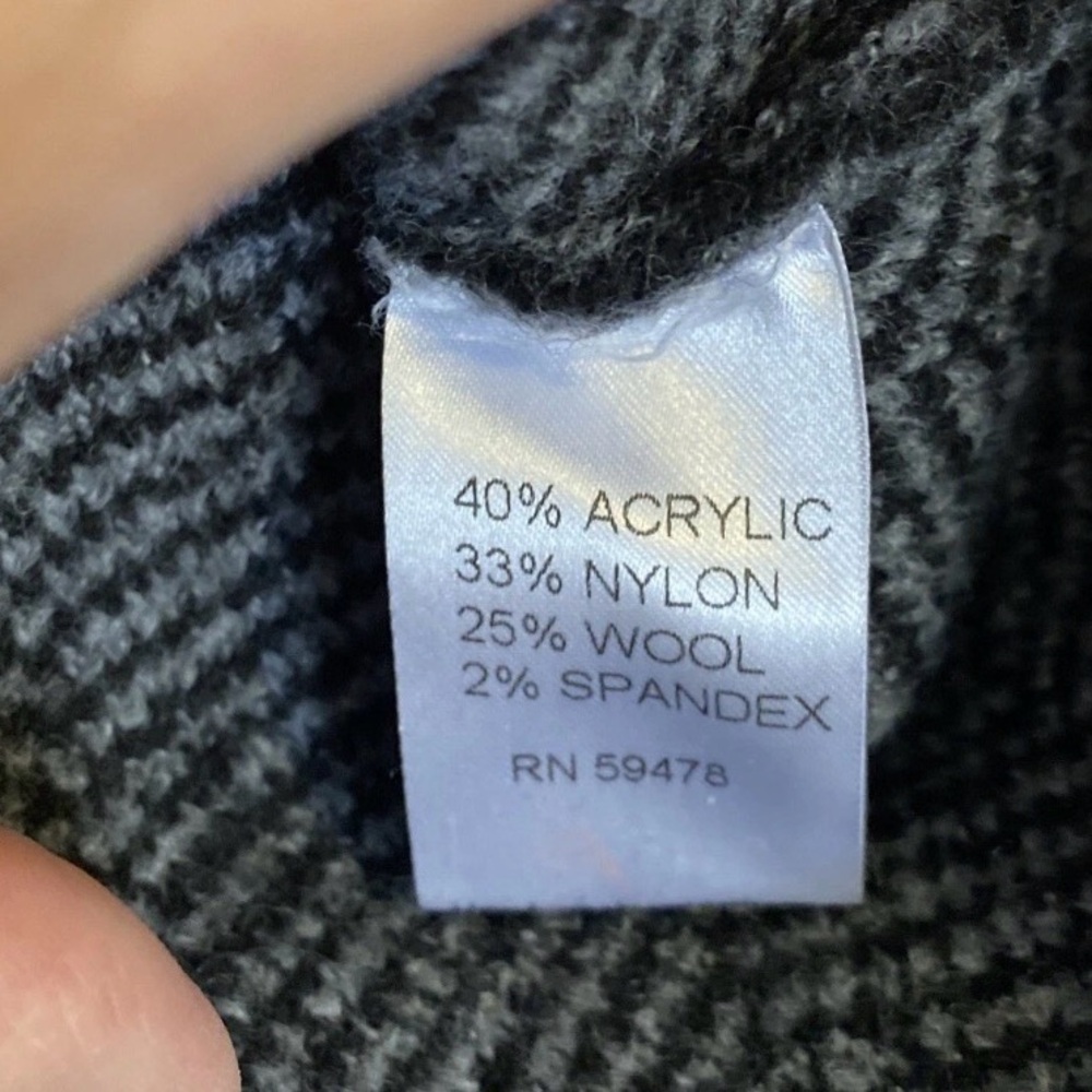 COCOGIO Vintage Italy Gray Wool Blend Blazer Cardigan Sweater Women’s Medium C1 - Picture 6 of 6